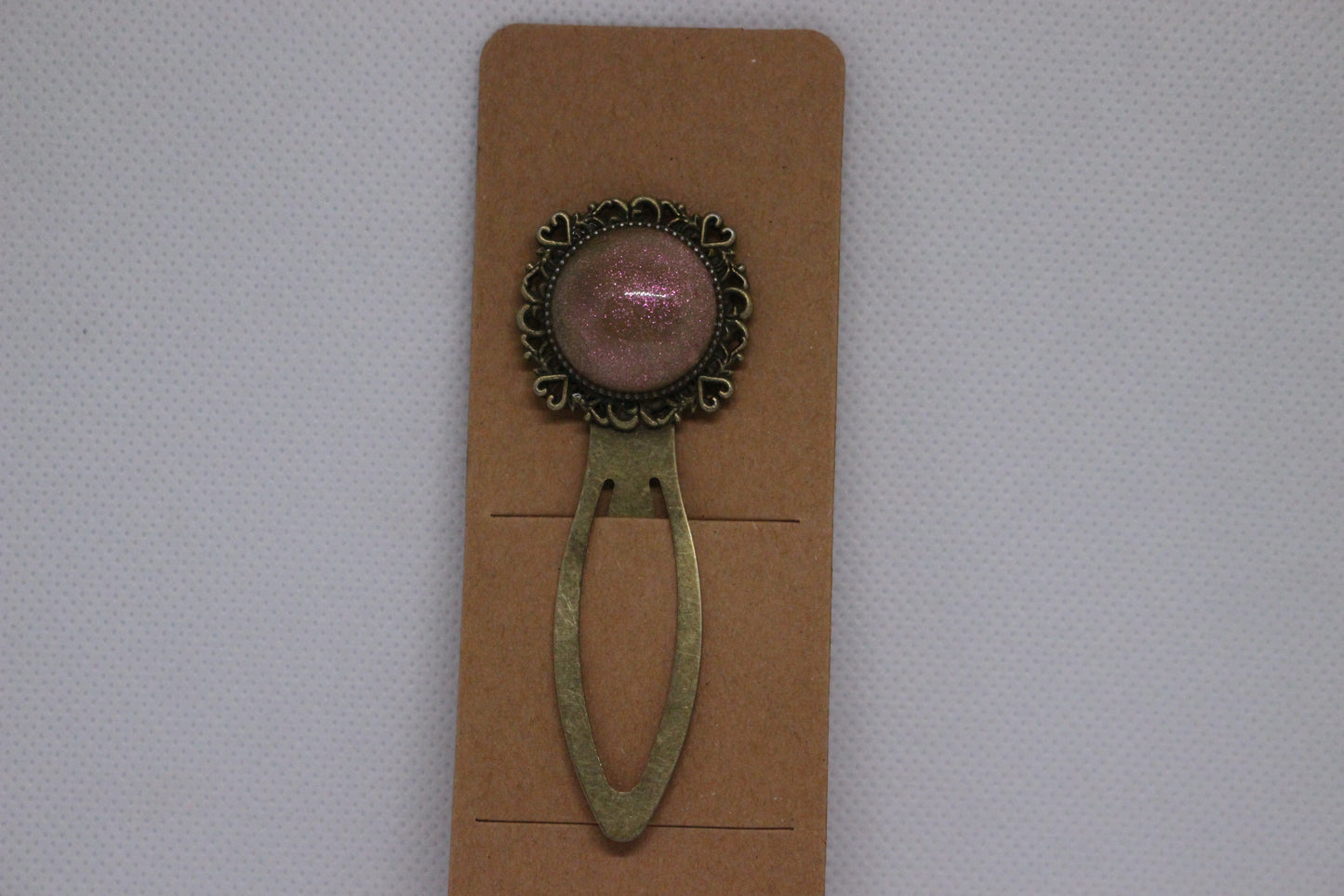 Resin / Metal Bookmark (2239) Elegant Pink Design Accessory