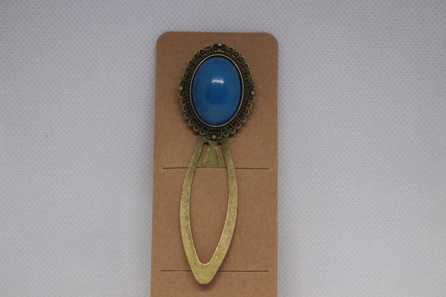 Resin / Metal Bookmark (2242) with Elegant Blue Design