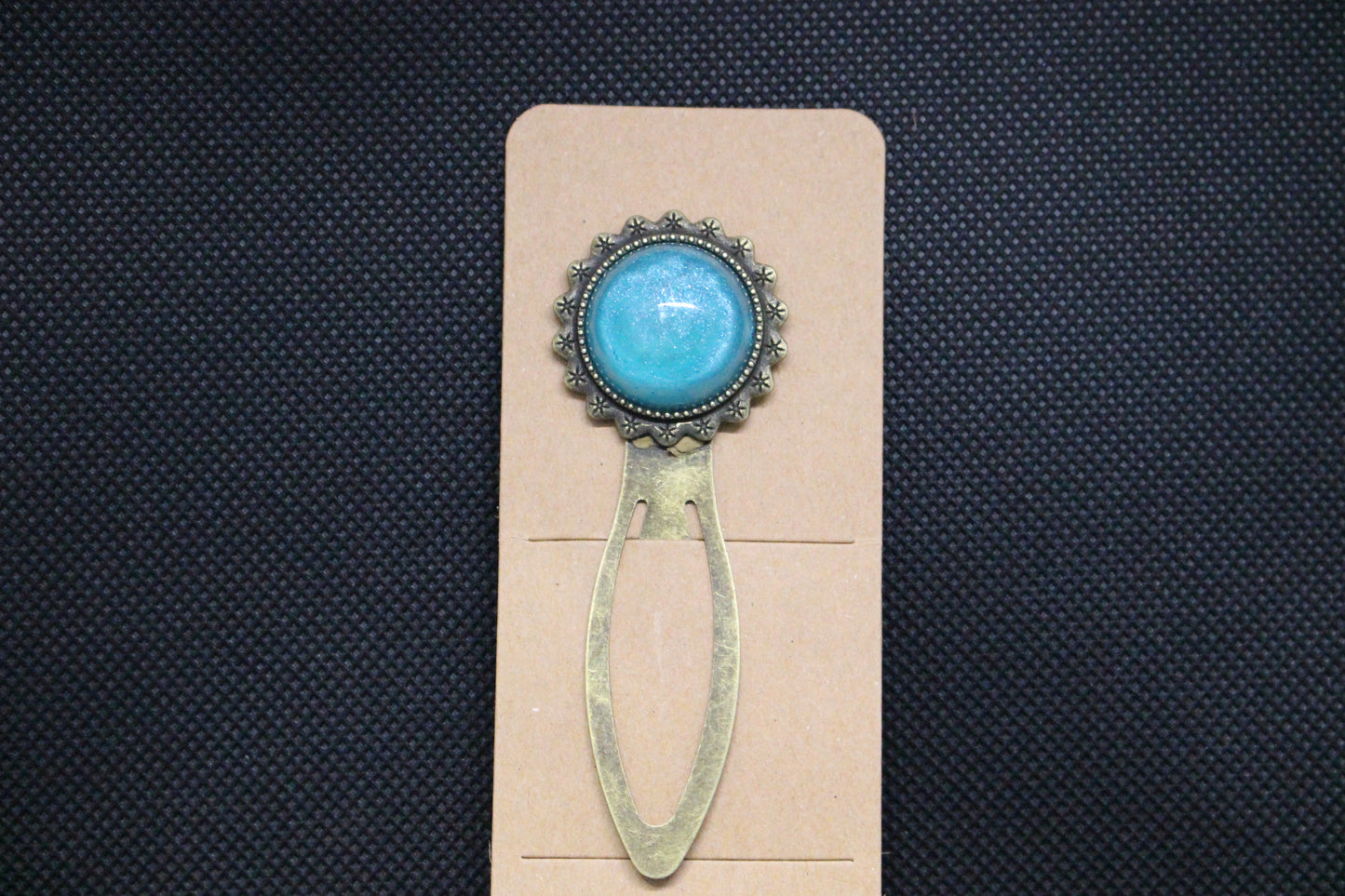 Resin / Metal Bookmark (2793) with Unique Turquoise Design