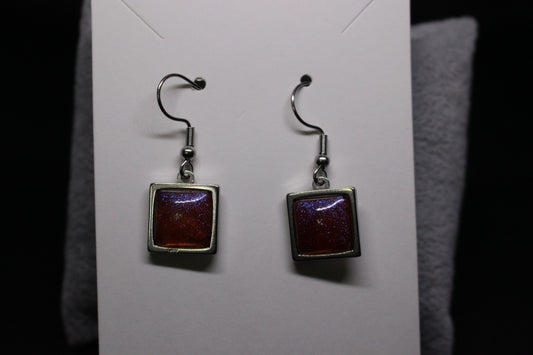 Colorful Resin Dangle Earrings 1 Inch Long Stylish Accessory