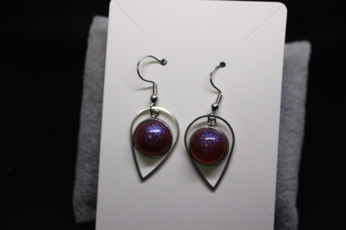Colorful Resin Dangle Earrings 1 Inch Long Stylish Jewelry