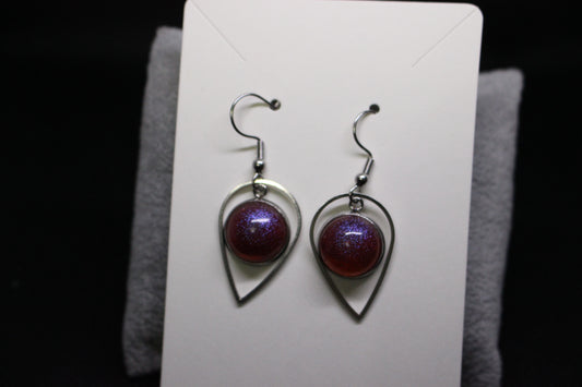 Colorful Resin Dangle Earrings 1 Inch Long Stylish Jewelry