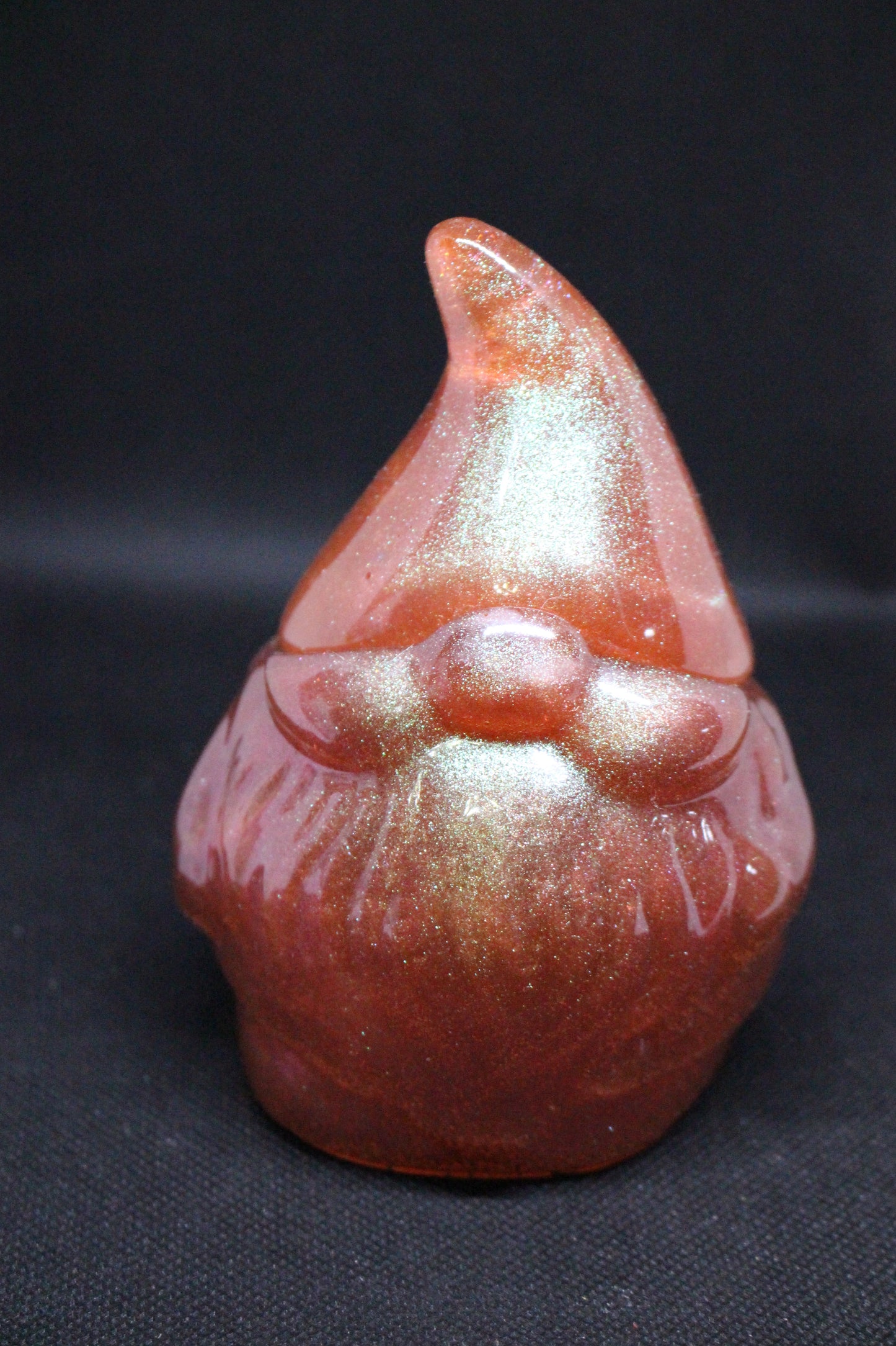 Bronze Red Tint Gnome Jar 4 Inch Resin Decor