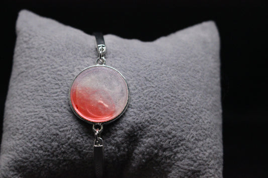 Silver Resin Stone Bracelet for Elegant Everyday Wear