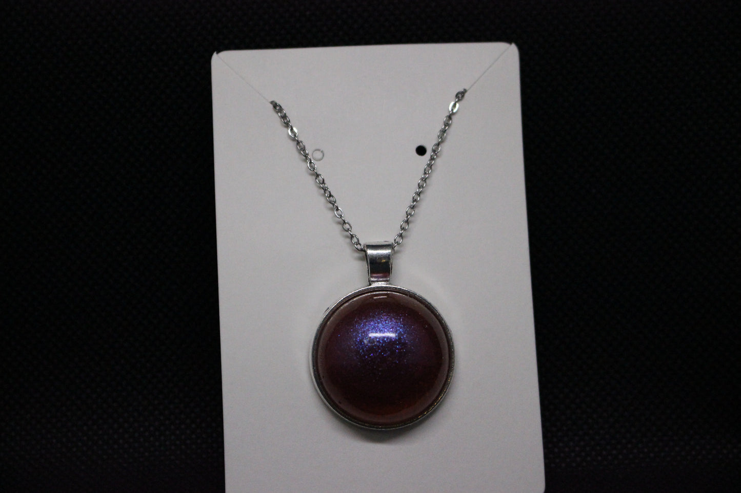Elegant Silver and Pink Sparkle Pendant Necklace