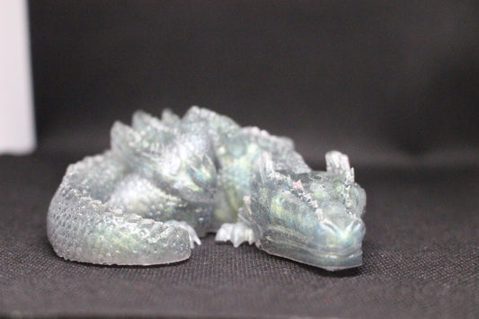 Dragon - Laying Asleep Handmade Resin Figurine 1.5 Inch