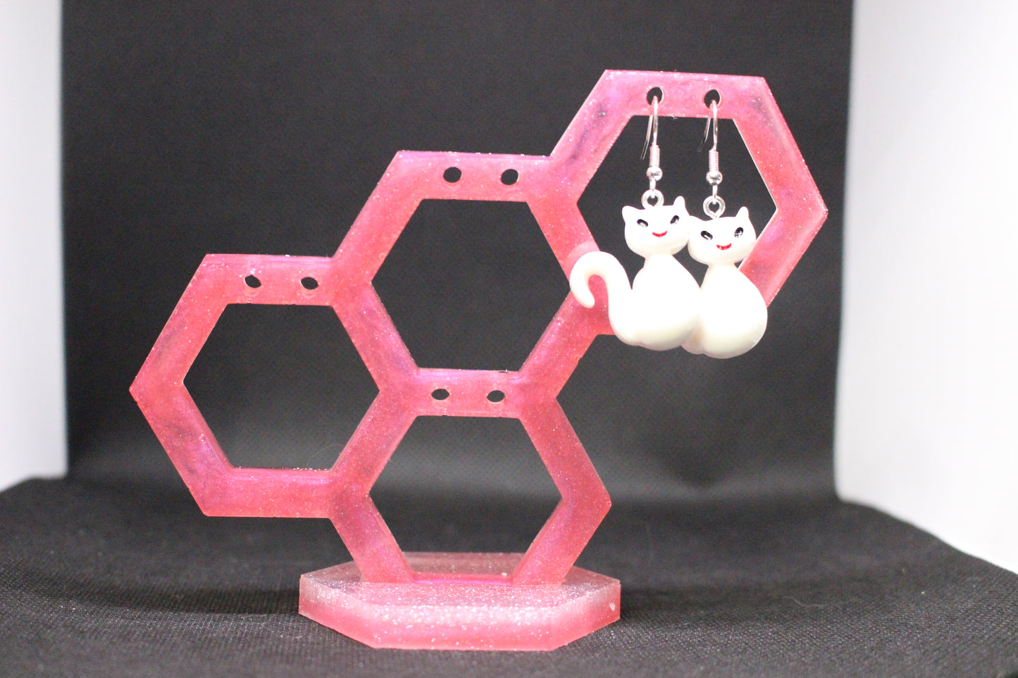 Handmade Resin Earring Holder for Four Sets of Earrings