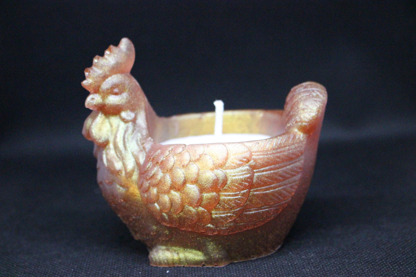Eucalyptus Scented Rooster Candle in Resin Design