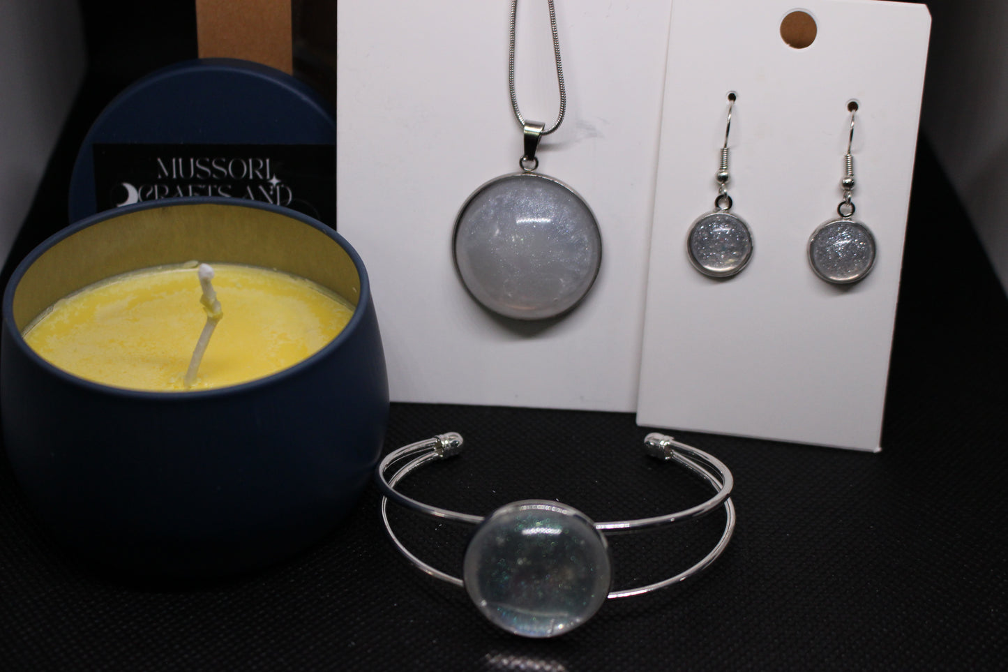 Gift Bundle - Resin Jewelry And Candle Set For Her