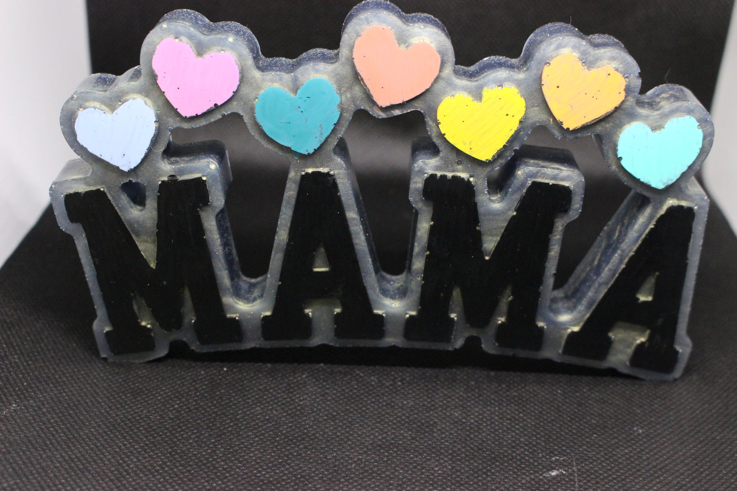 MAMA With Hearts - Mother's Day Handmade Resin Piece