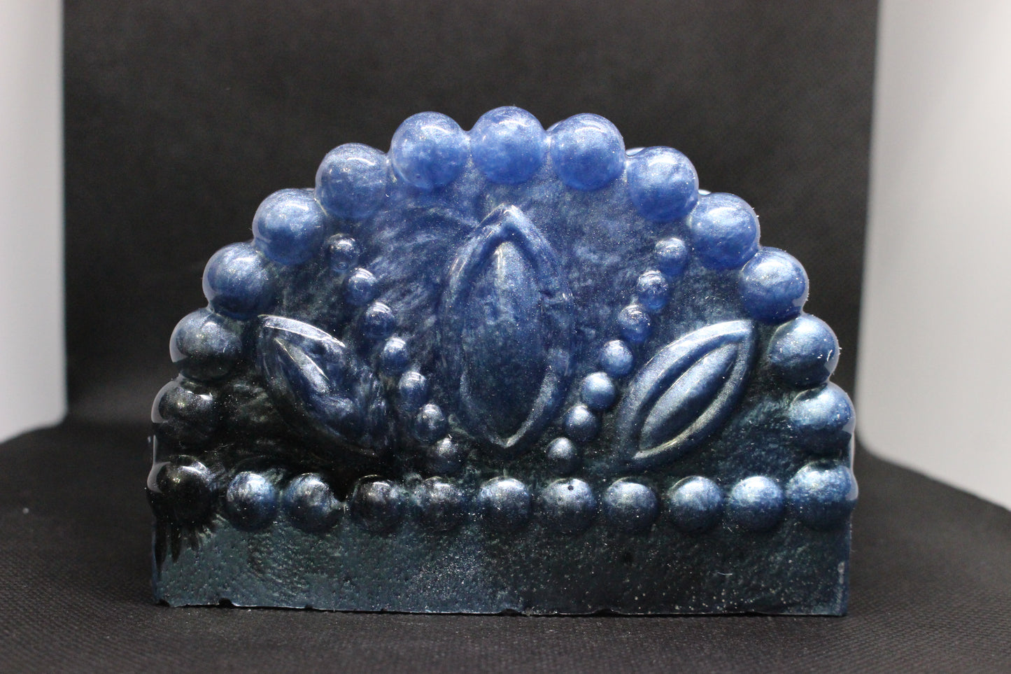 Handmade Black and Blue Napkin Holder for Stylish Homes