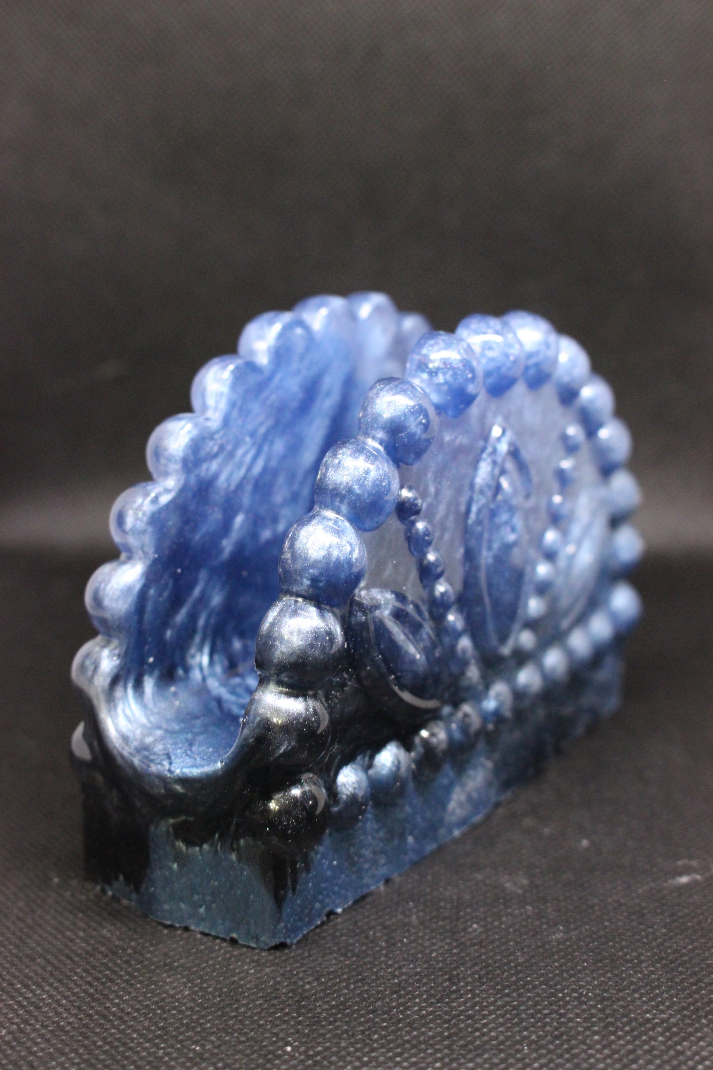 Handmade Black and Blue Napkin Holder for Stylish Homes