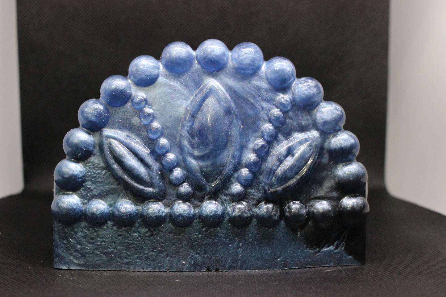 Handmade Black and Blue Napkin Holder for Stylish Homes