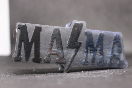 MAMA Resin Piece with Lightning Bolt Handmade Decor