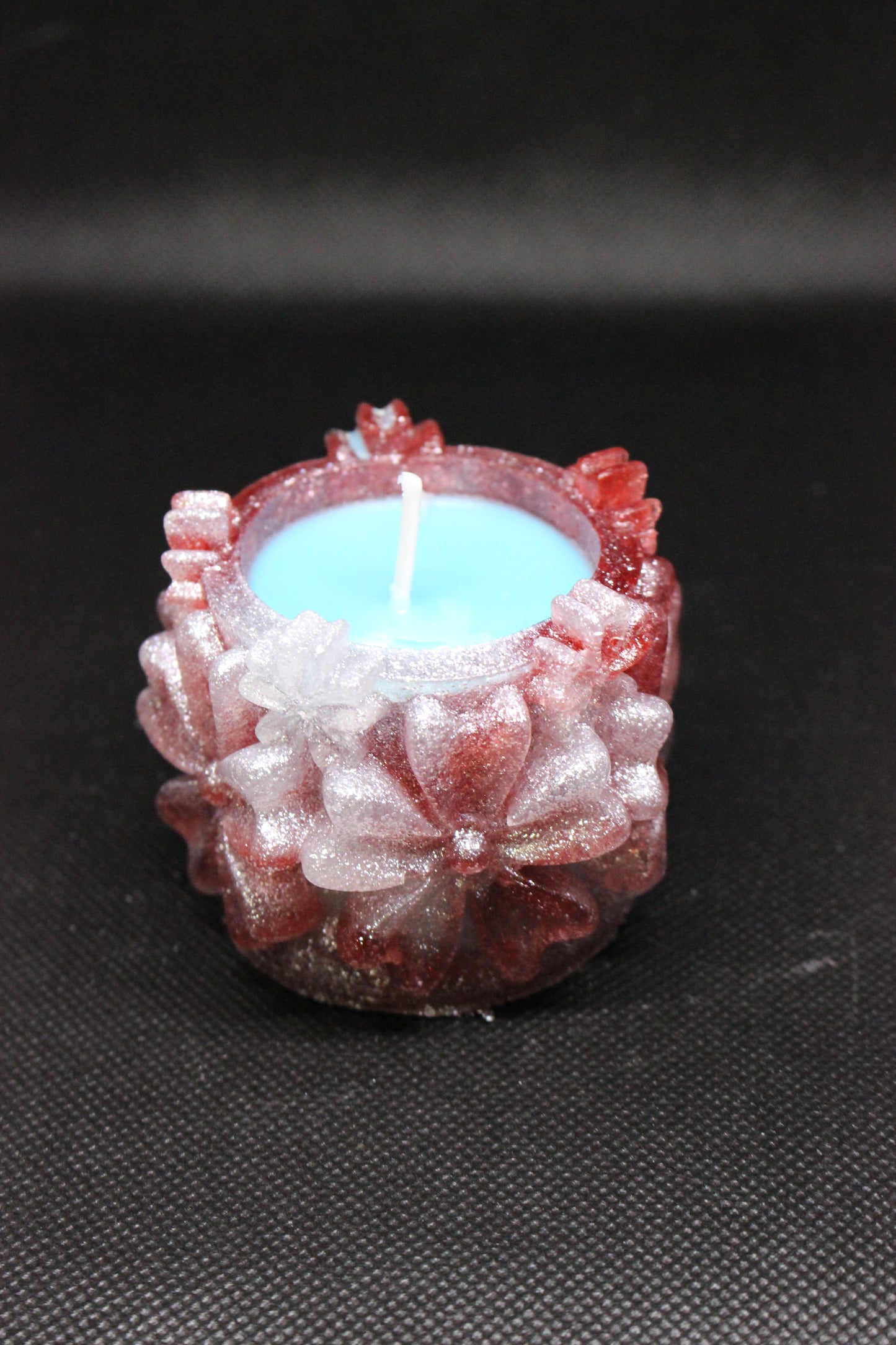 Resin Candle - Vanilla Coconut Scented Soy Flower Design