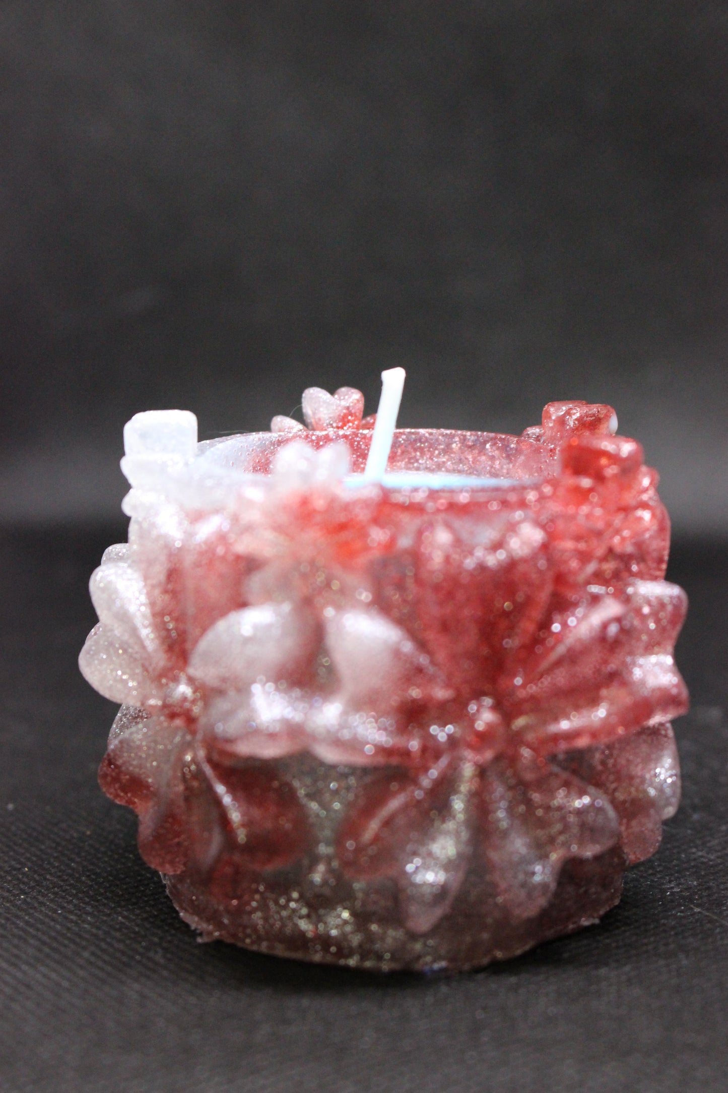 Resin Candle - Vanilla Coconut Scented Soy Flower Design