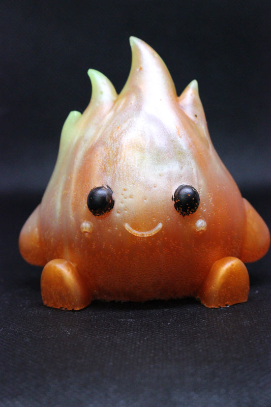 Cute Resin Flame Figurine 3.5 Inches Tall and Wide