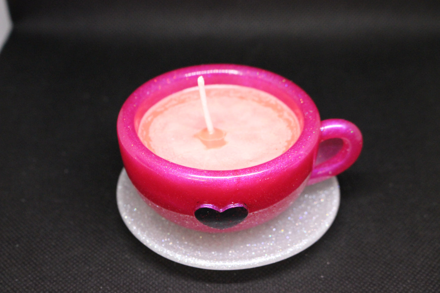 Resin Tea Cup And Saucer Candle - Scarlett Berry Aroma