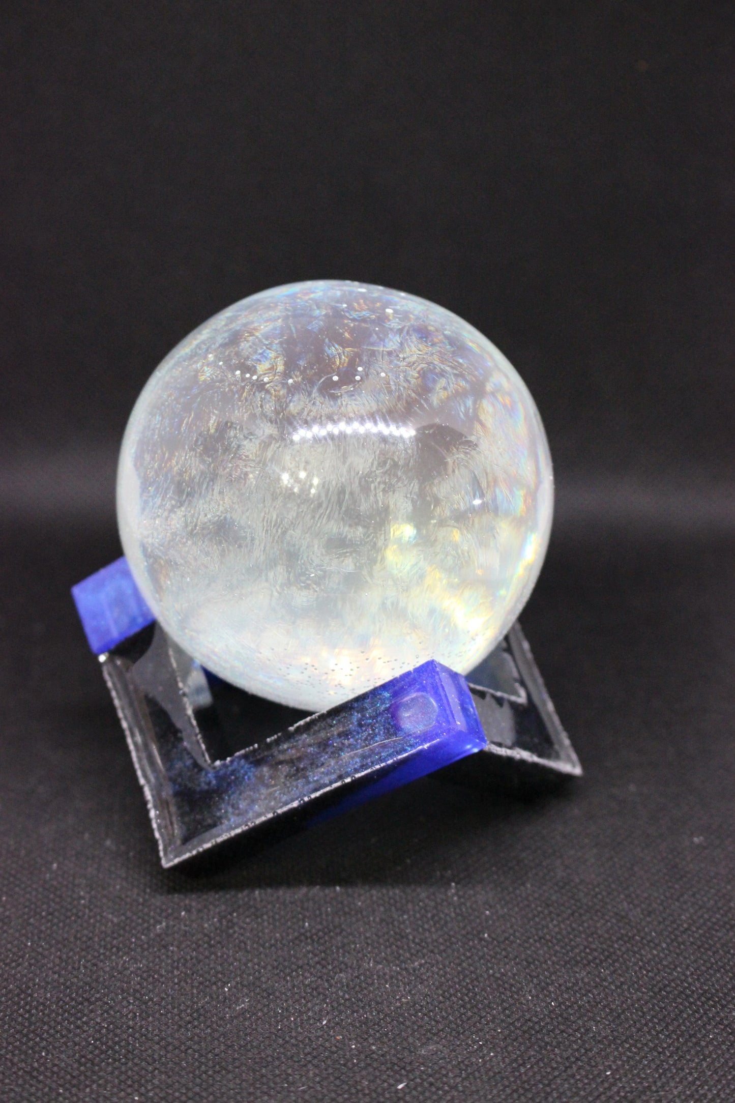 Resin Crystal Ball with Stand for Home Decor and Meditation