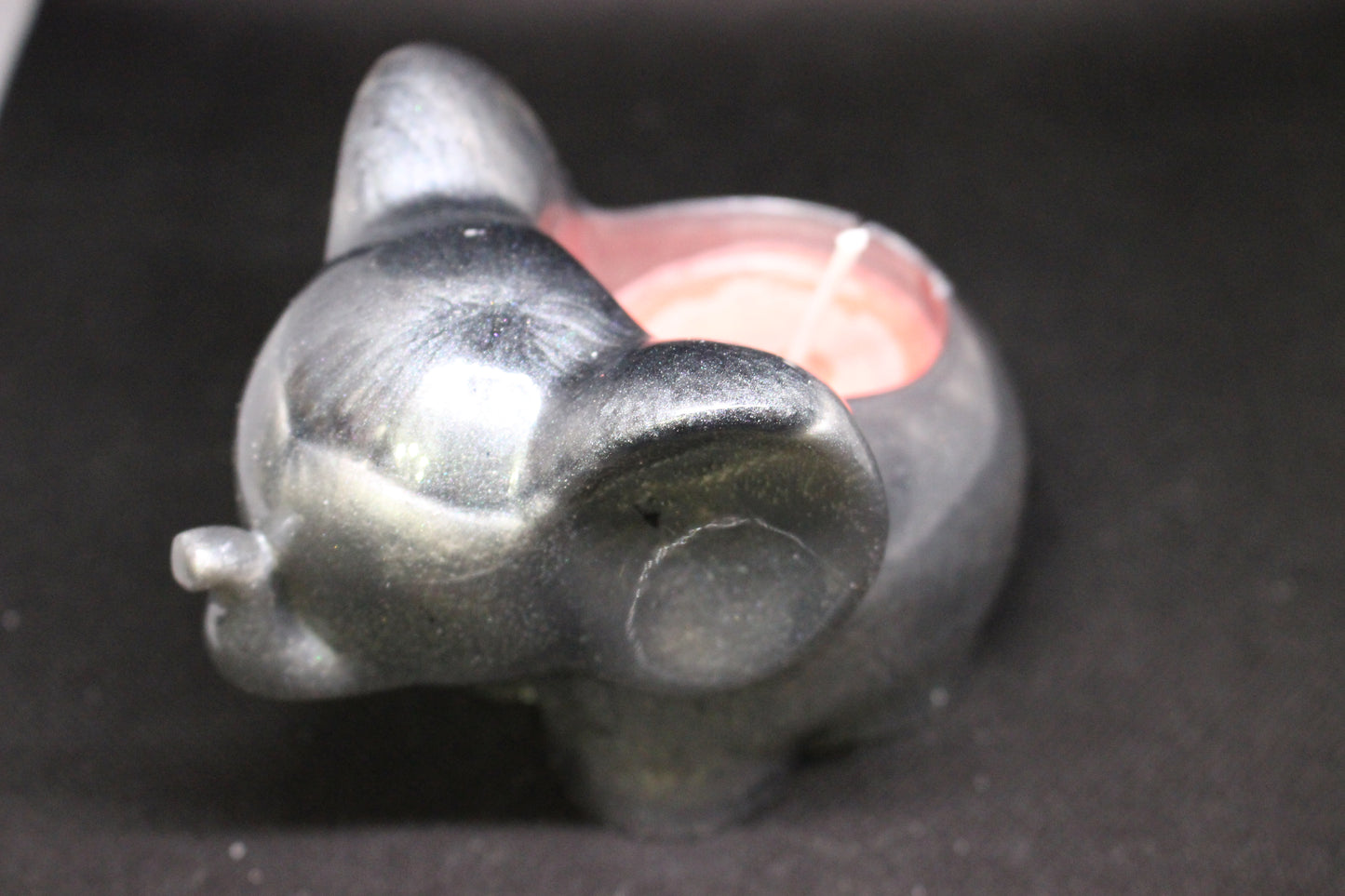 Handmade Resin Elephant Candle Scarlet Berry Scented Decor