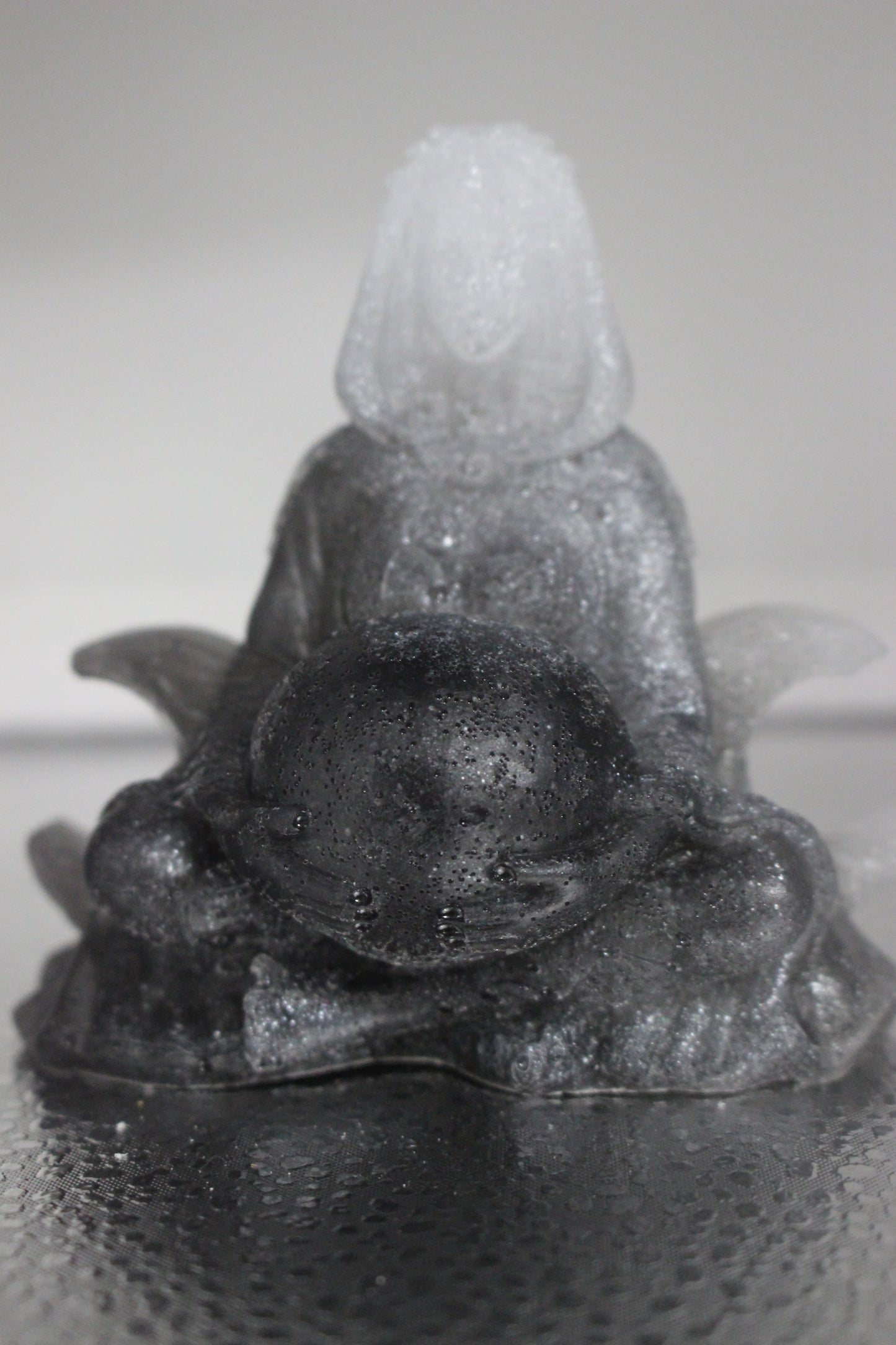 Triple Moon Goddess Handmade Resin Statue for Altar Decor