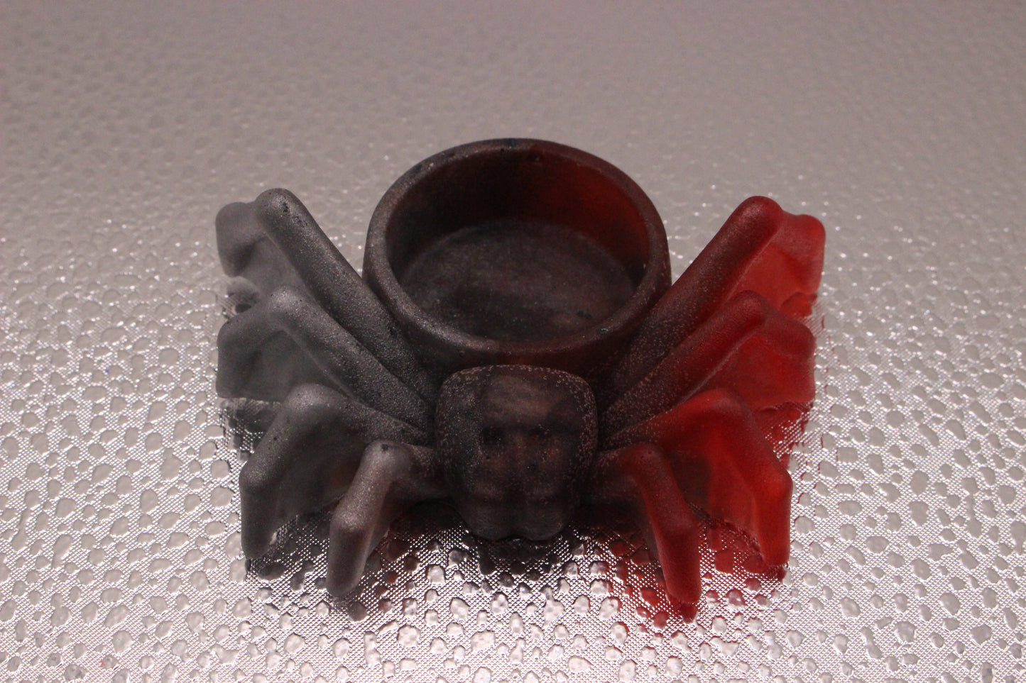 Handmade Resin Spider Tea Light Holder for Spooky Halloween Decor