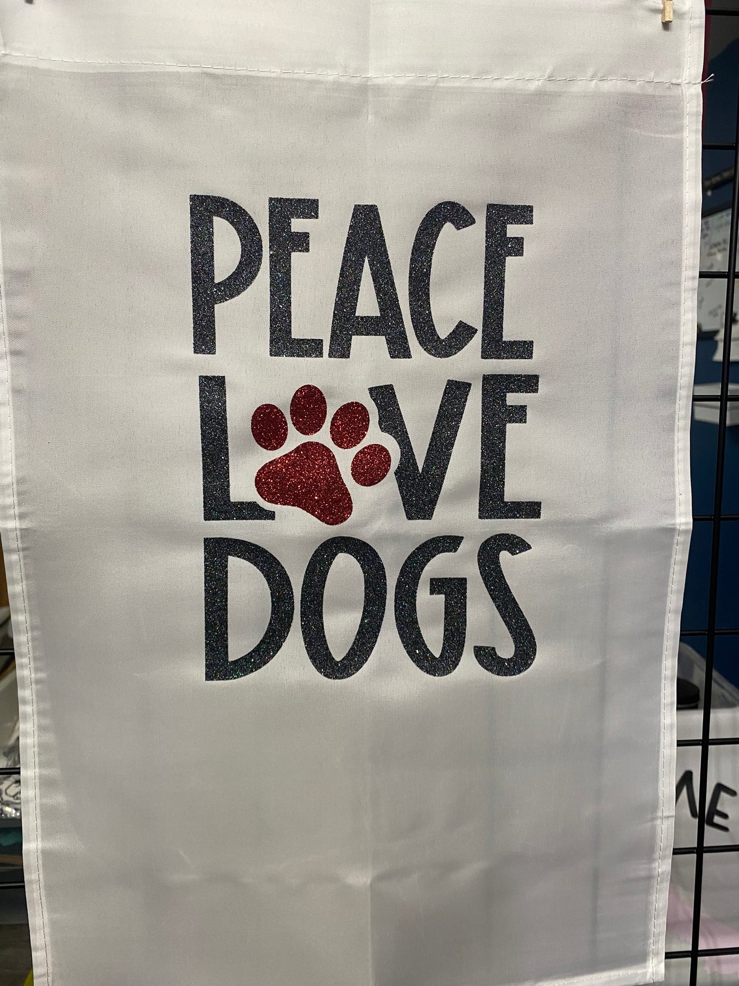 Peace Love Dogs Garden Flag for Outdoor Decor