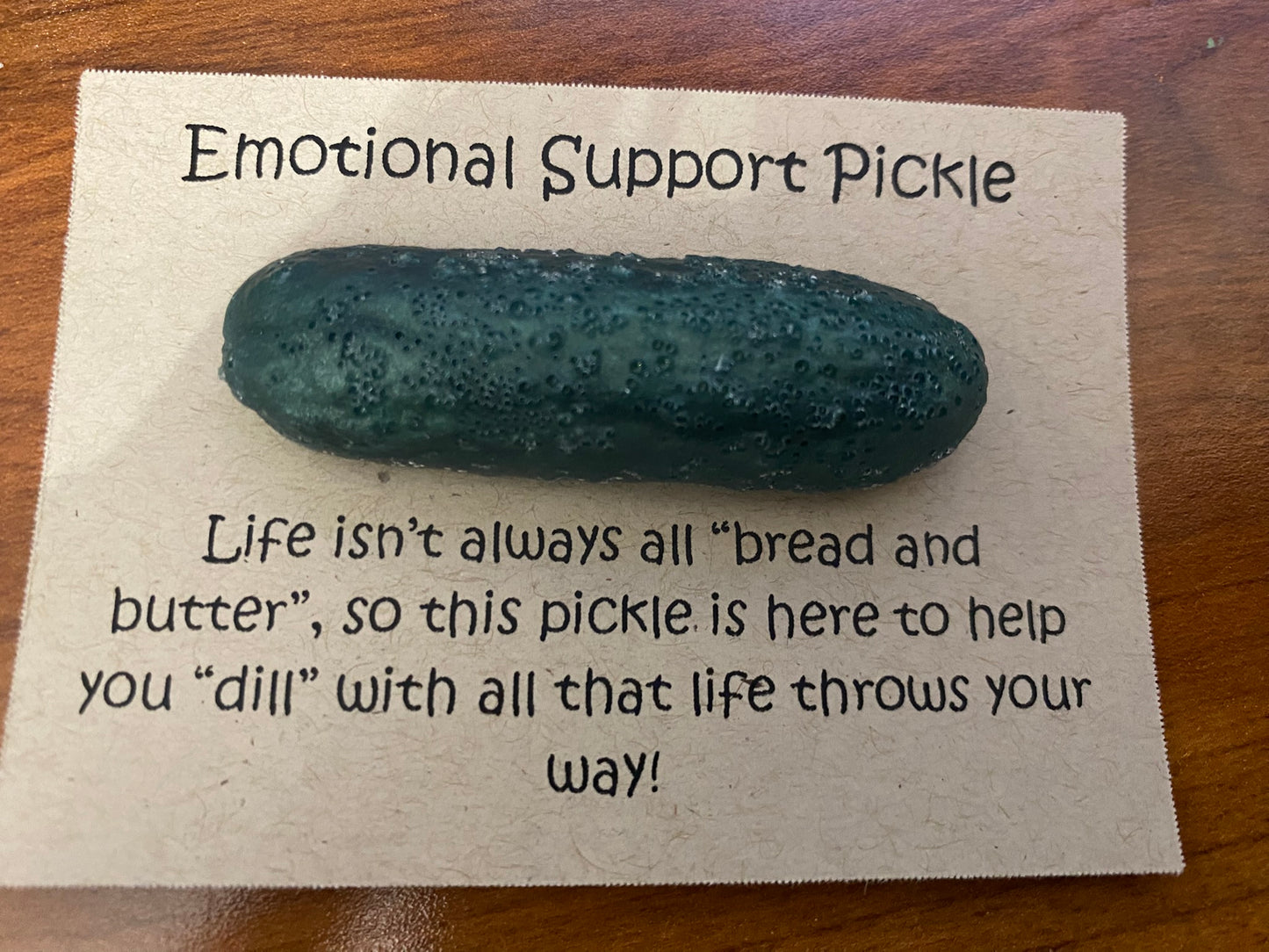 Emotional Support Pickle - Pocket Hug Therapy Companion