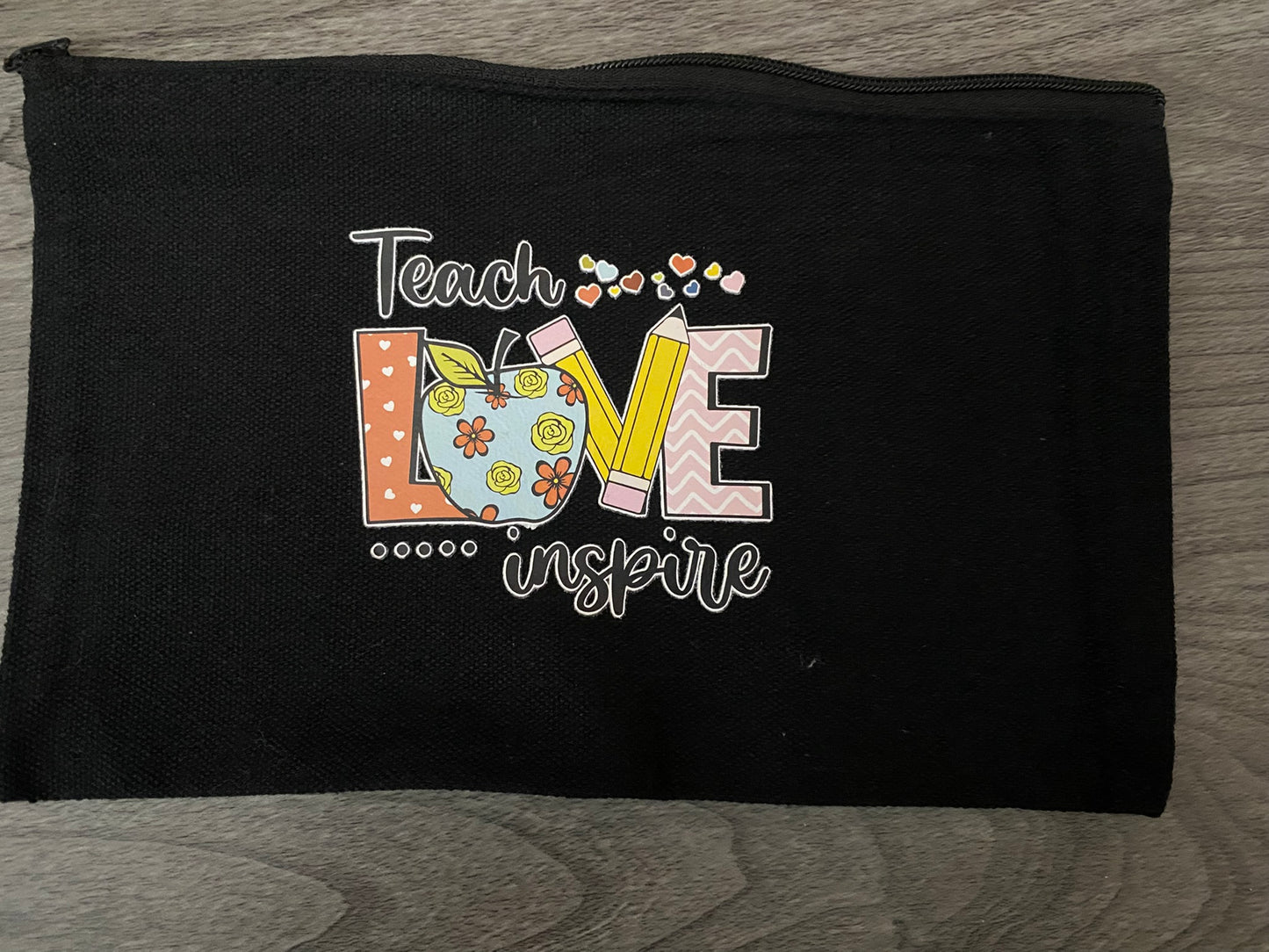 Teacher Love Canvas Bag for Organizing Essentials