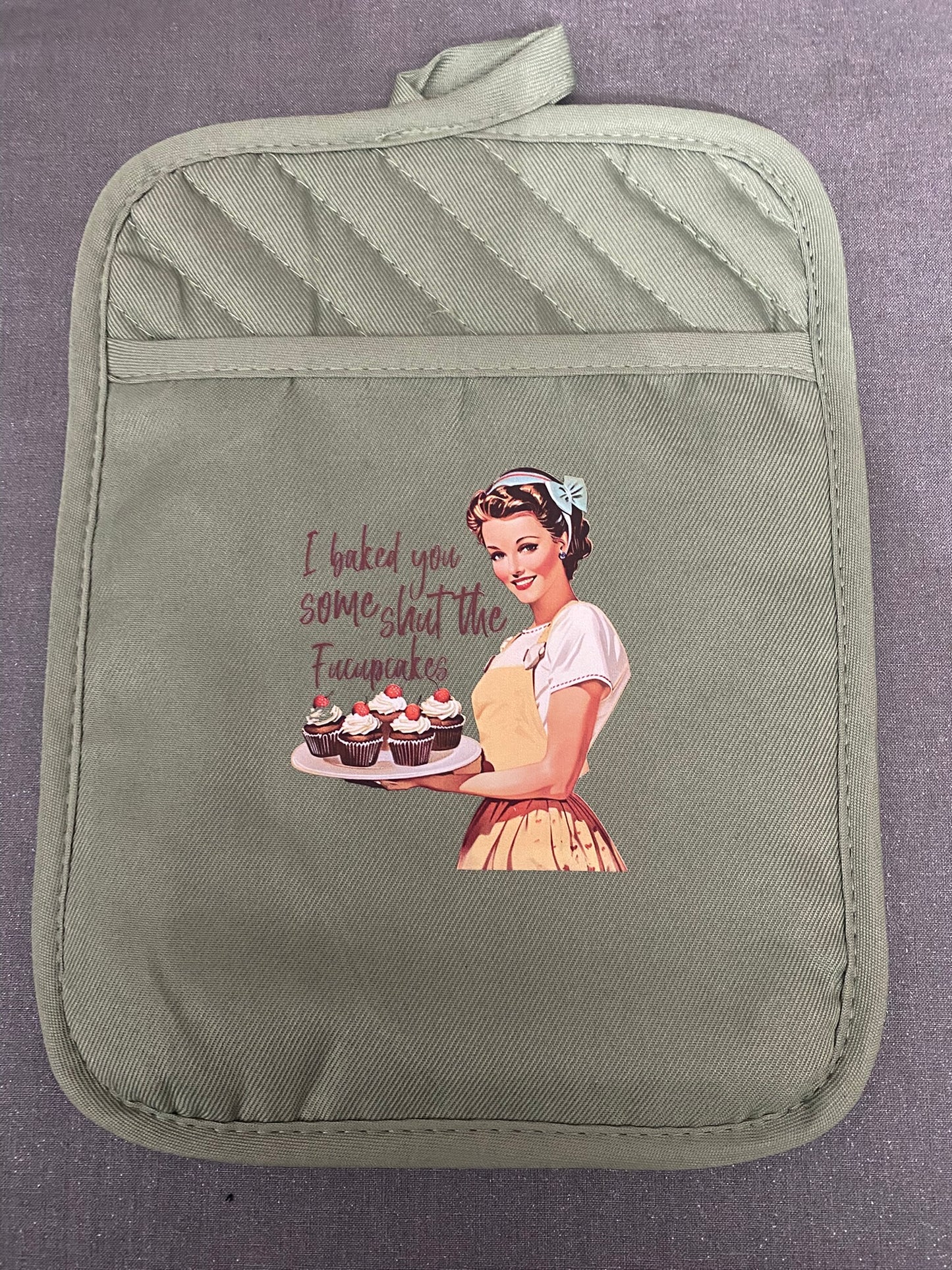 Charming Oven Mitt Pot Holder With Pockets For Bakers