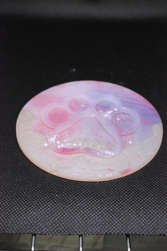 Resin Lizard Print Coaster for Unique Home Decor