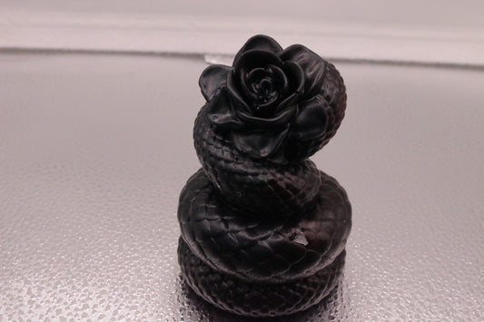 Resin snake with rose